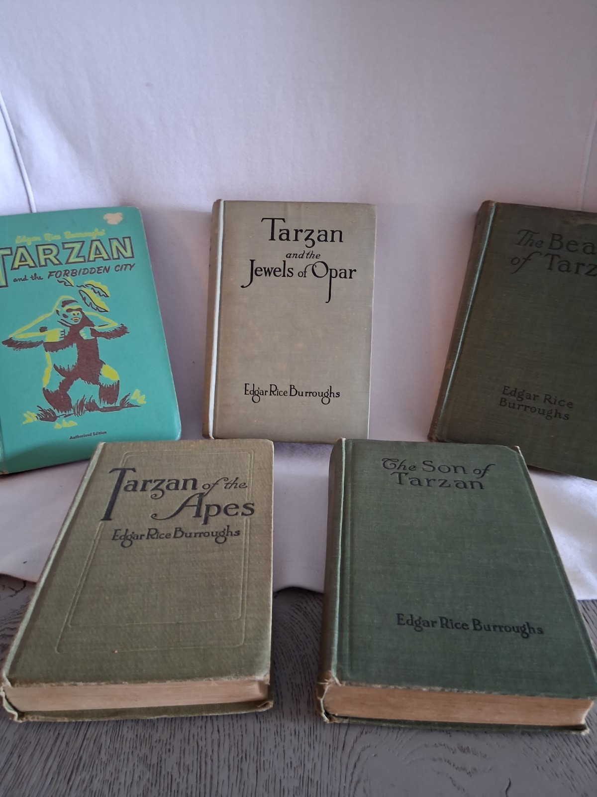 Vintage Lot of 5 Edgar Rice Burroughs “Tarzan Series” Early Edition Books