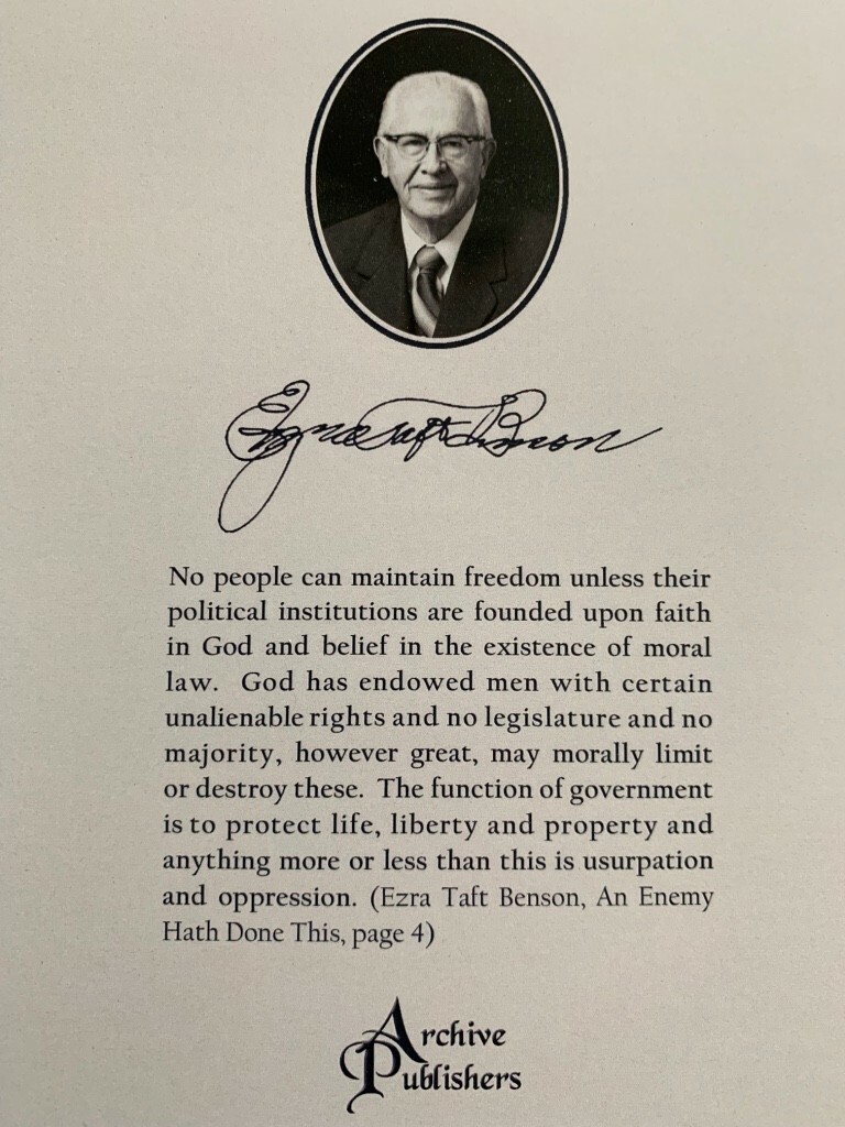 An Enemy Hath Done This by Ezra Taft Benson (Reprint 1969, New)