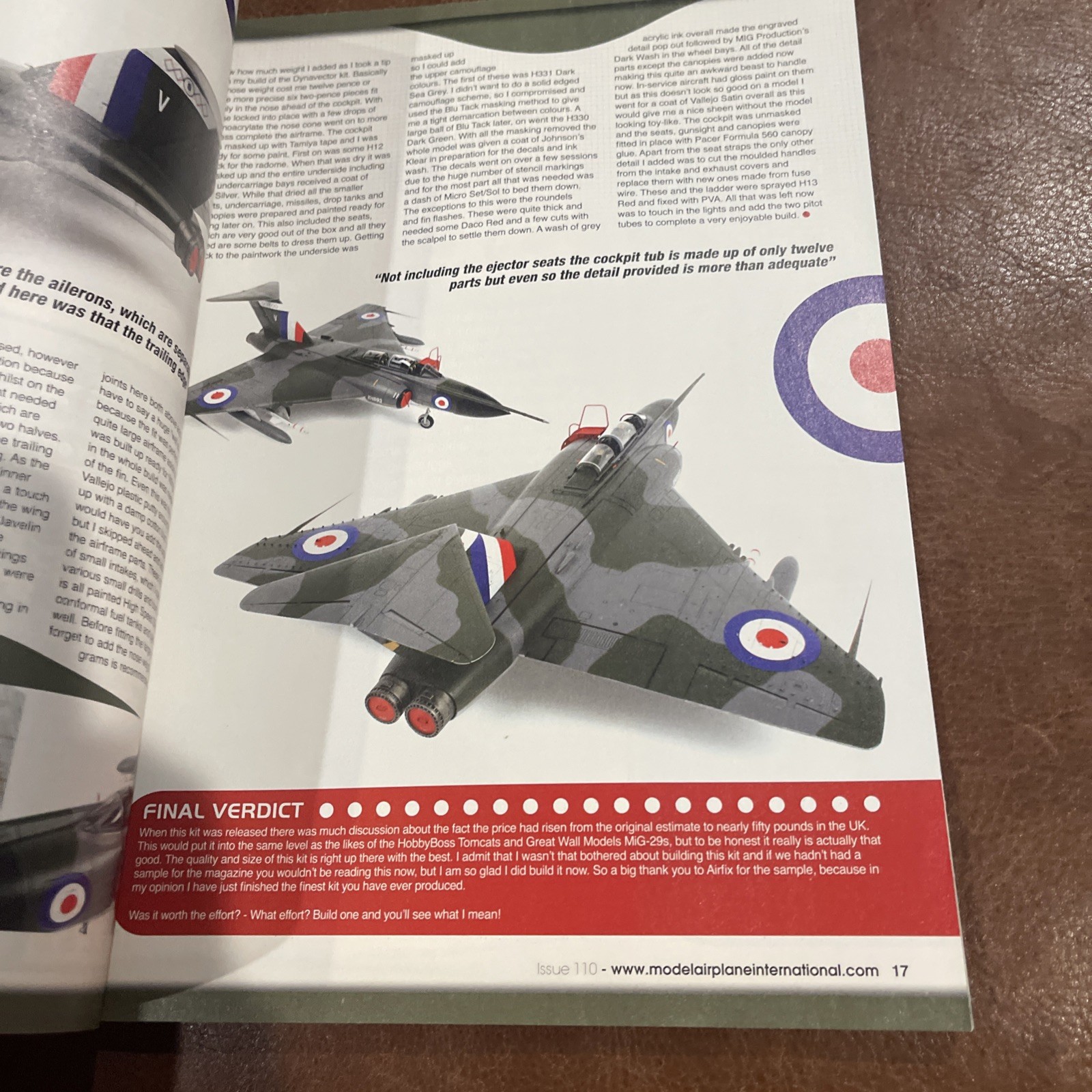 MODEL AIRPLANE INTERNATIONAL UK MAGAZINE SEPT 2014 #110 ACADEMY F-161 1/32