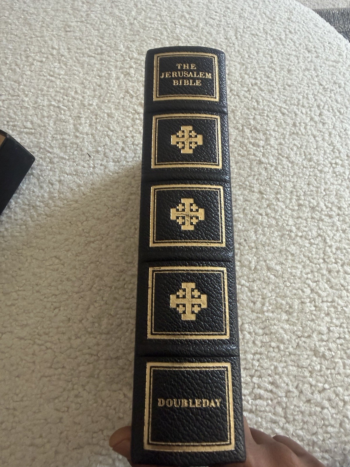 THE JERUSALEM BIBLE Doubleday & Company 1966 Leather Hardcover Vintage