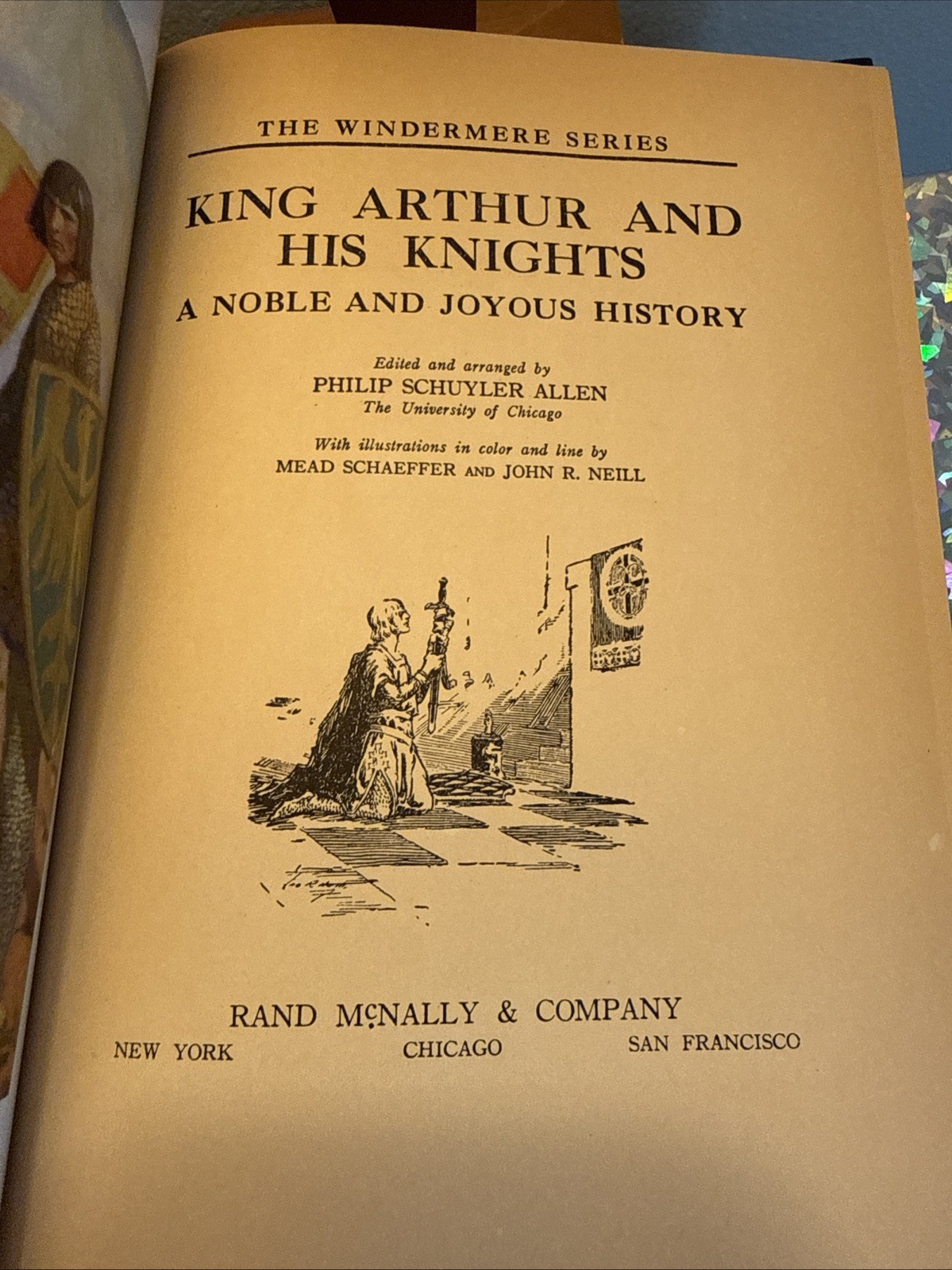 King Arthur His Knights 1937 Rand McNally Allen Schaeffer Neill HC DJ
