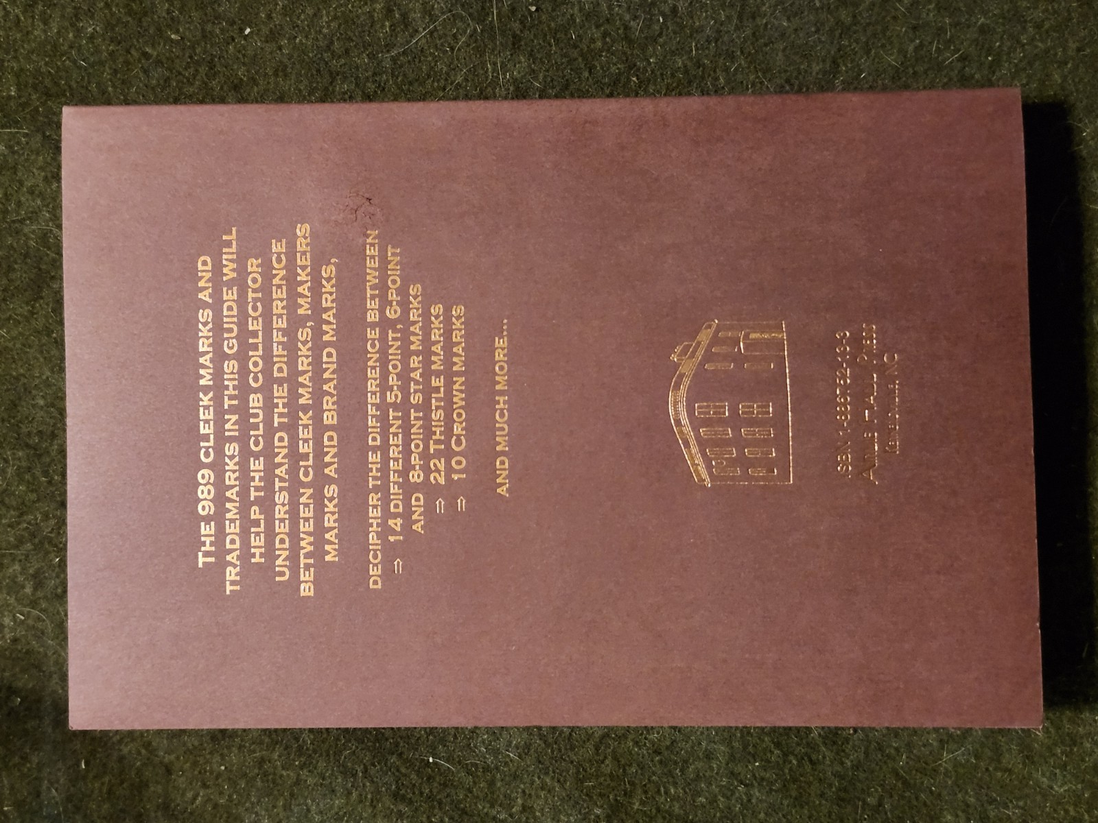 CLEEK MARKS & TRADEMARKS on ANTIQUE GOLF CLUBS Georgiady & Kennedy 1st Edition