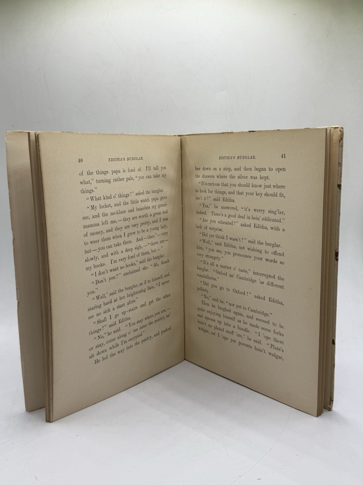 Antique 1899 Book by Frances Hodgson Burnett Editha’s Burglar Illustrated