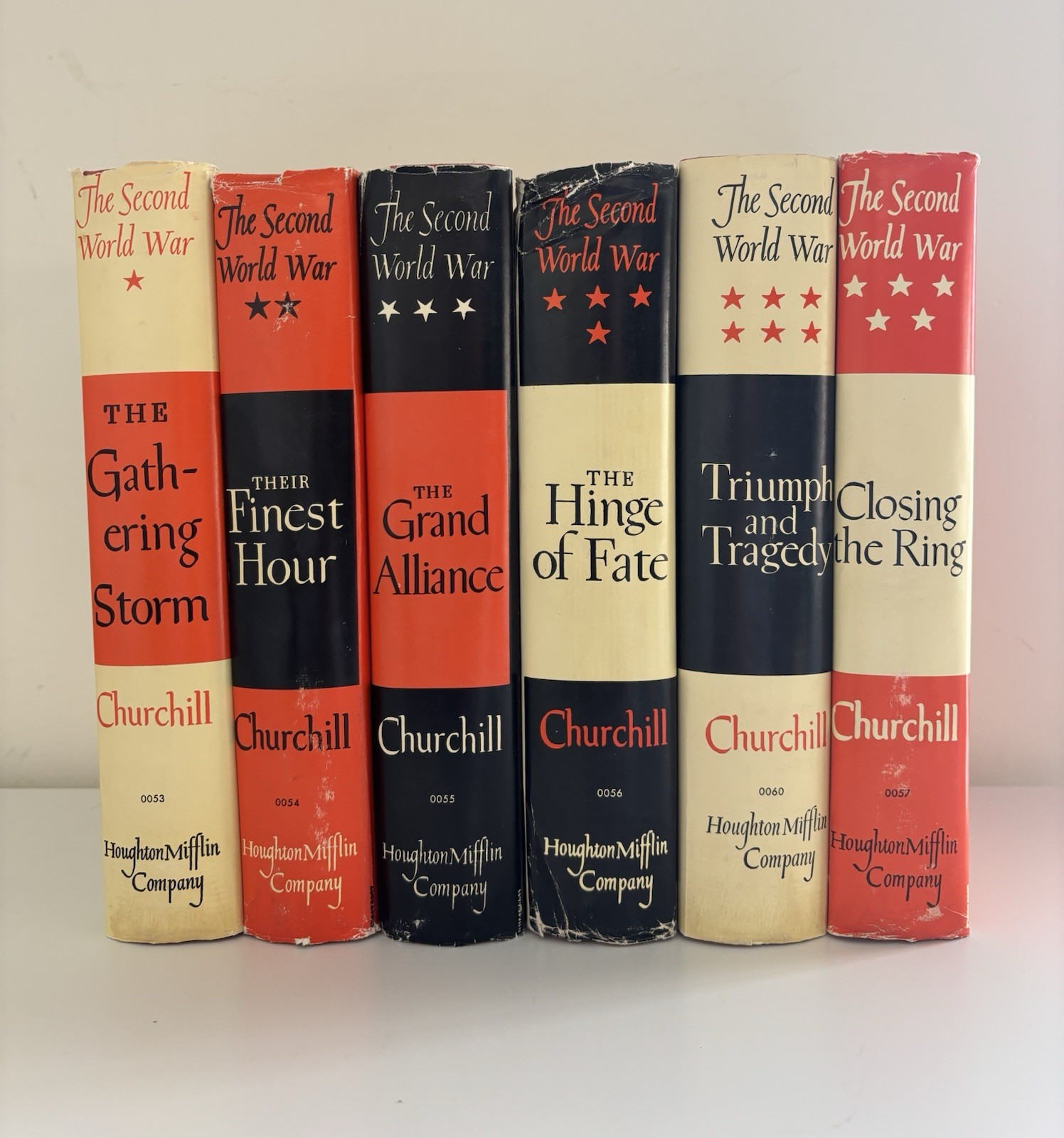 Winston Churchill Second World War Complete 6 Volume Set BOMC Dust Jackets