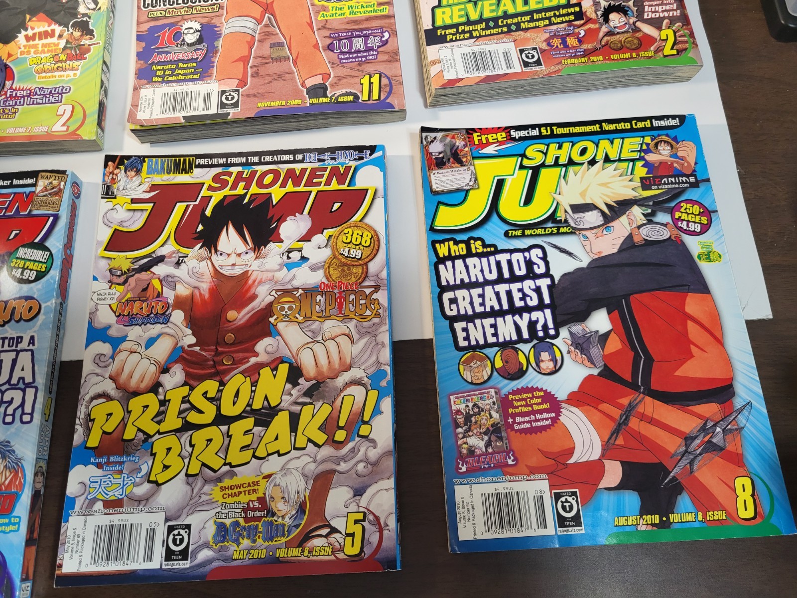 SHONEN JUMP Magazine 2009-2010 Lot of 6 Issues Manga Monthly