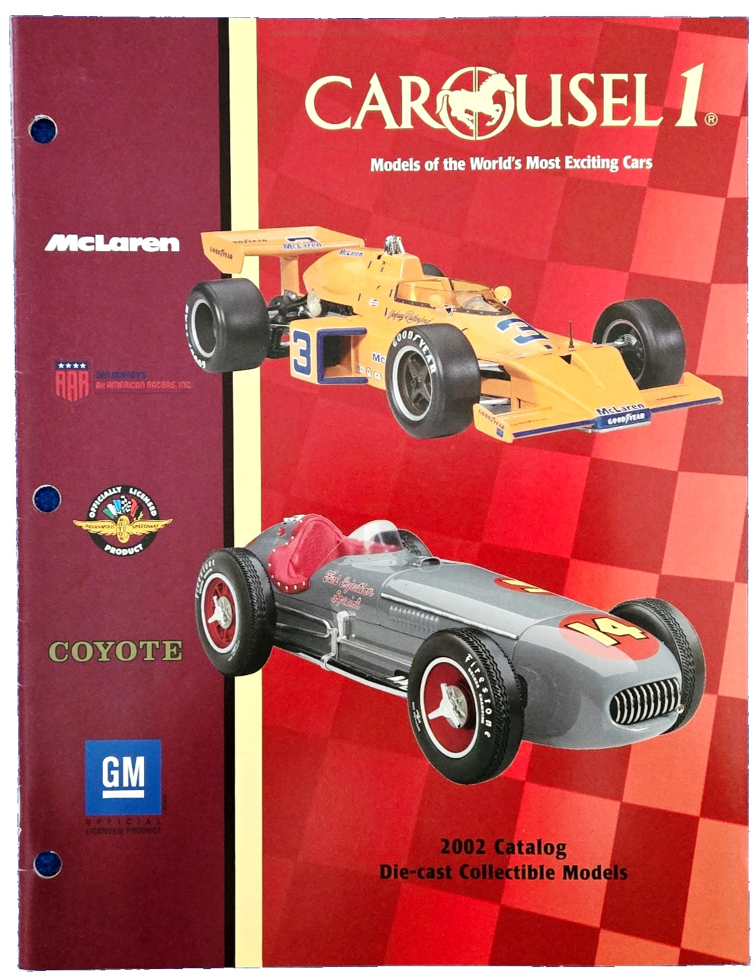 CAROUSEL 1 MODELS OF THE WORLD’S MOST EXCITING CARS CATALOG 2002 FREE SHIPPING