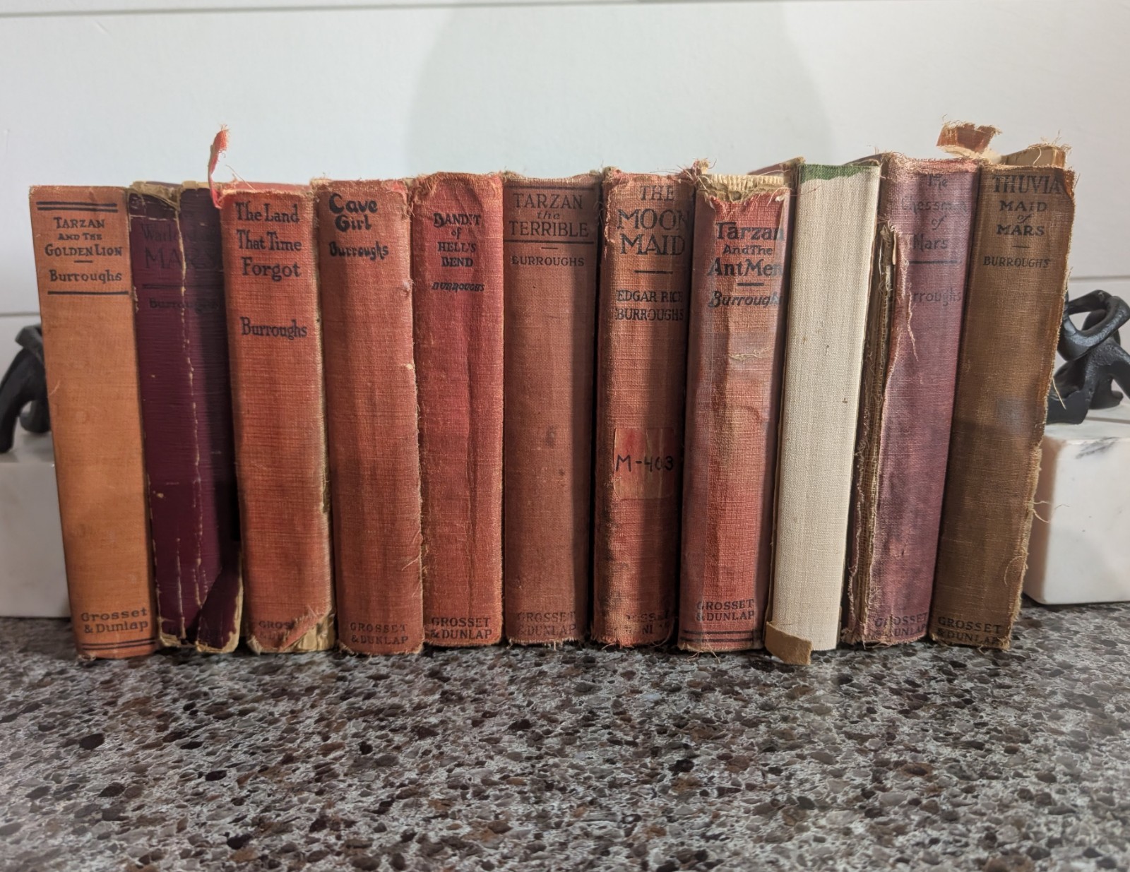 Edgar Rice Burroughs Novel Lot 11 HC Books First Ed. Grosset & Dunlap Tarzan