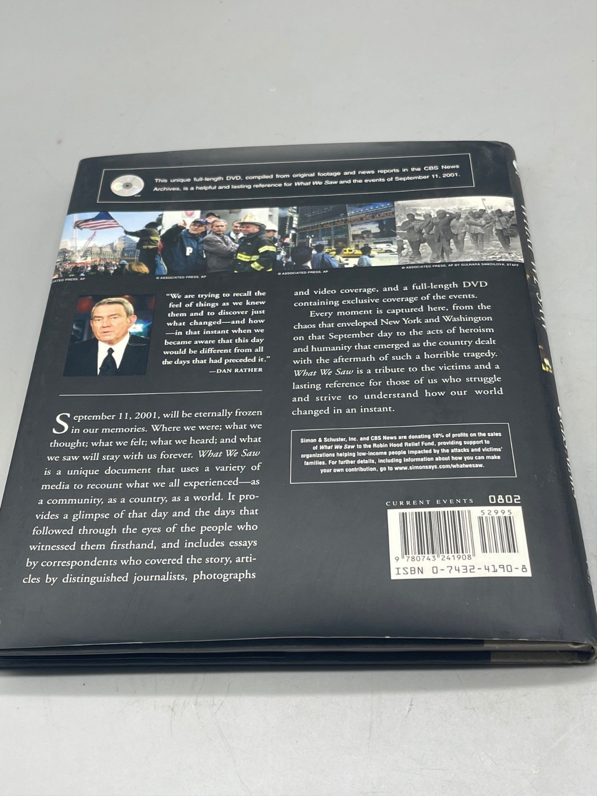 what we saw book events of September 11, 2001 hardback pictures words & DVD READ