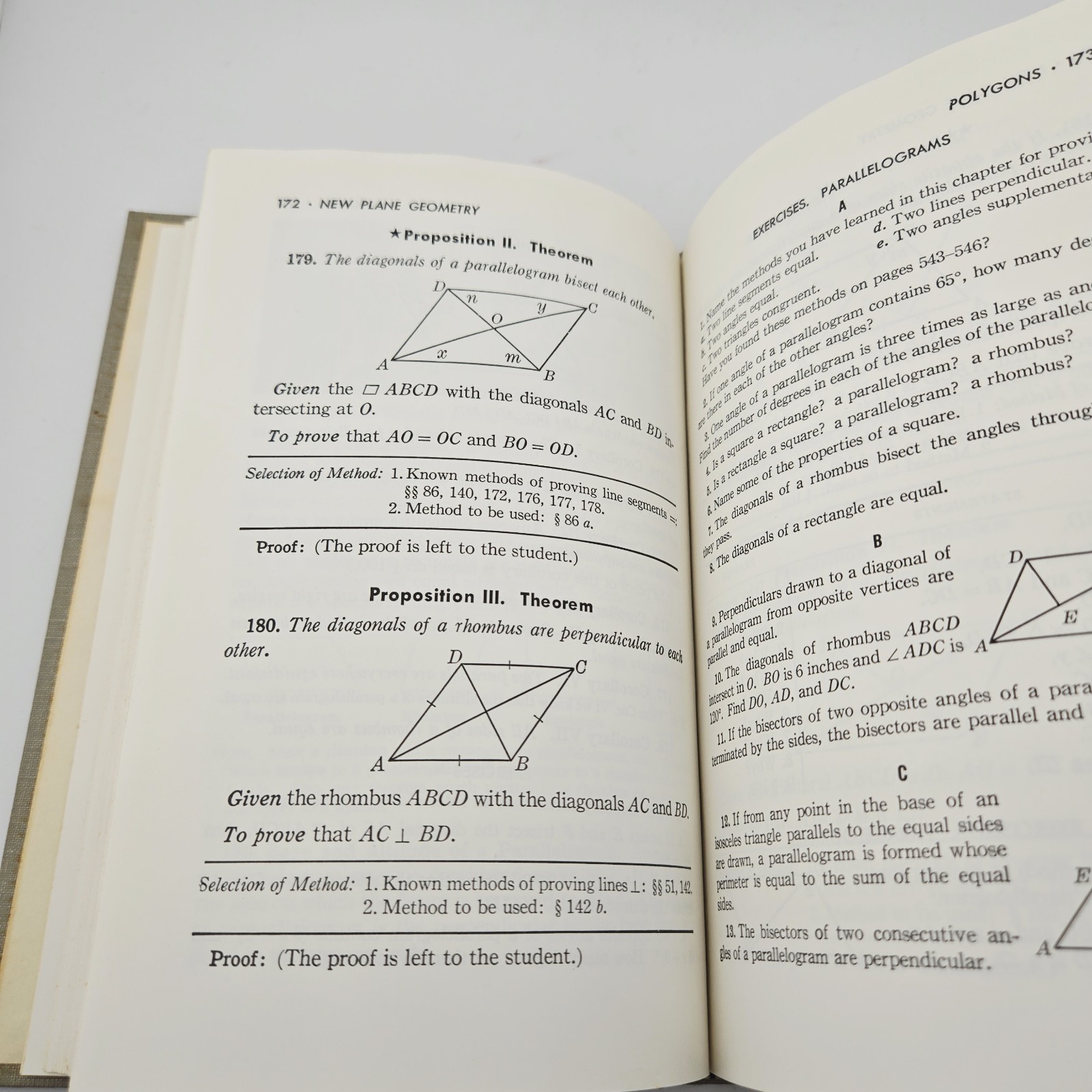 ​New Plane Geometry Welchons Krickenberger 1956 Vintage Hardcover Textbook Ginn