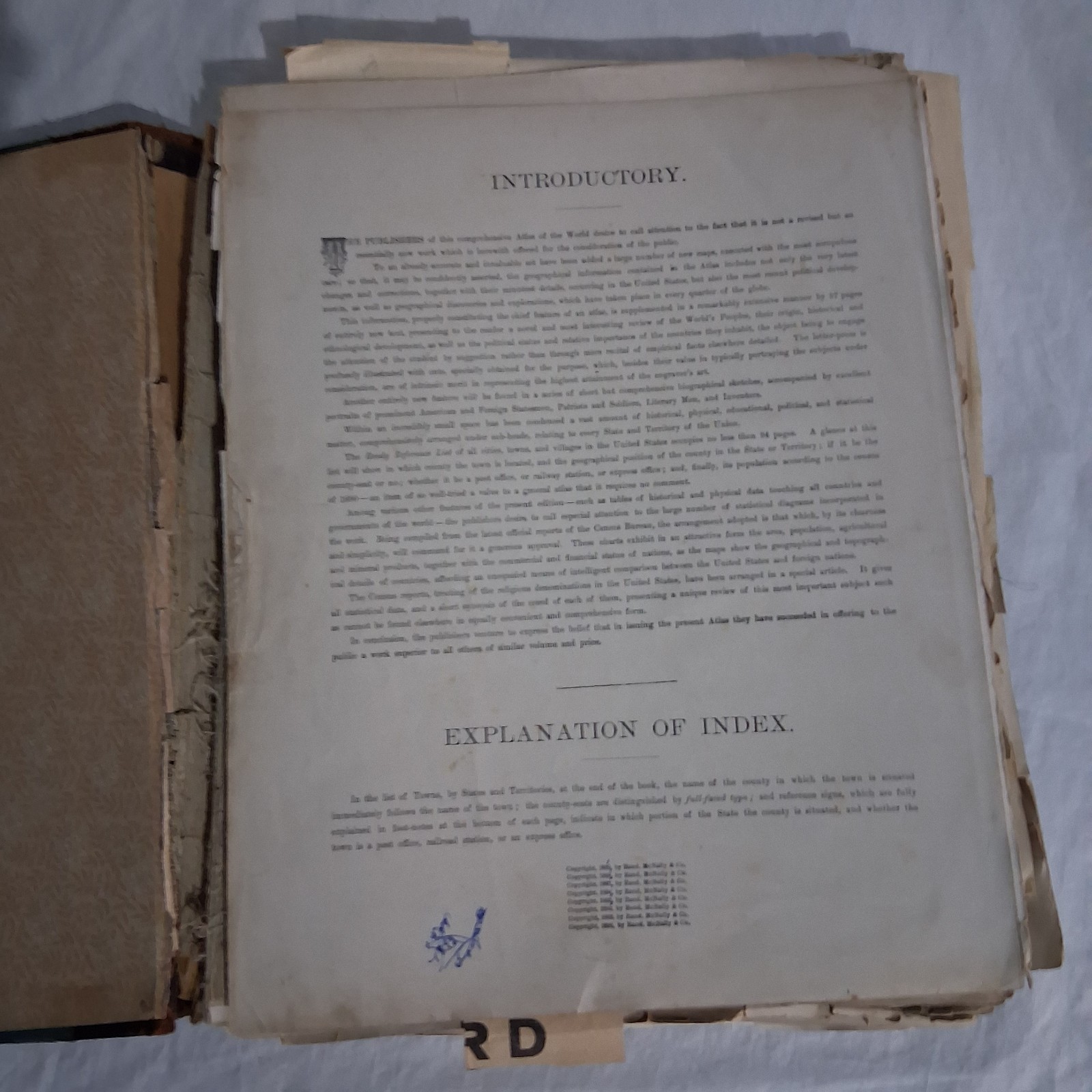 1900 Rand McNally & Co.’s Indexed Universal Atlas Of The World. 11.5″x14″