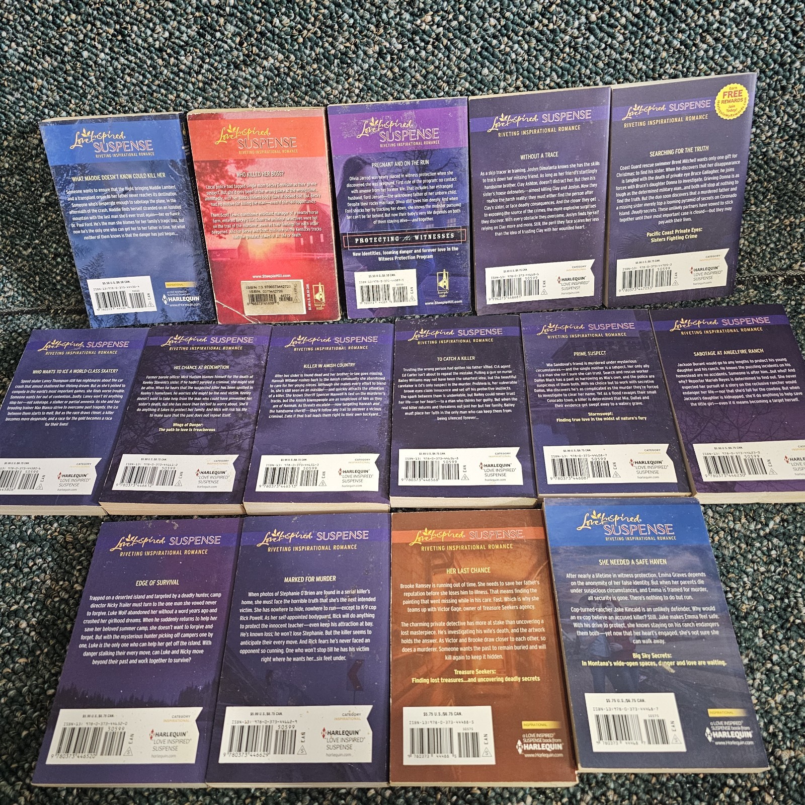 Love Inspired Suspense 15 Book Lot