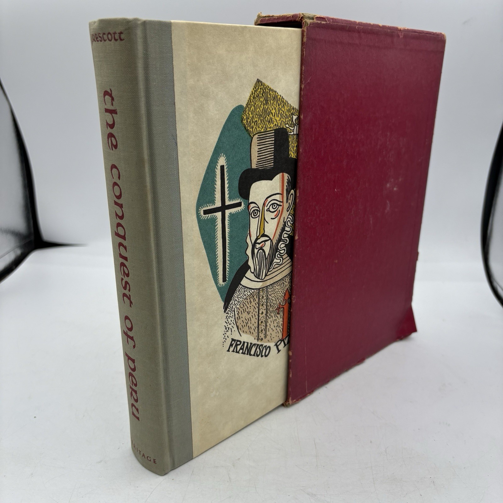 Vintage The Conquest Of Peru Pizarro Prescott Hardcover Slipcase Newsletter 1957