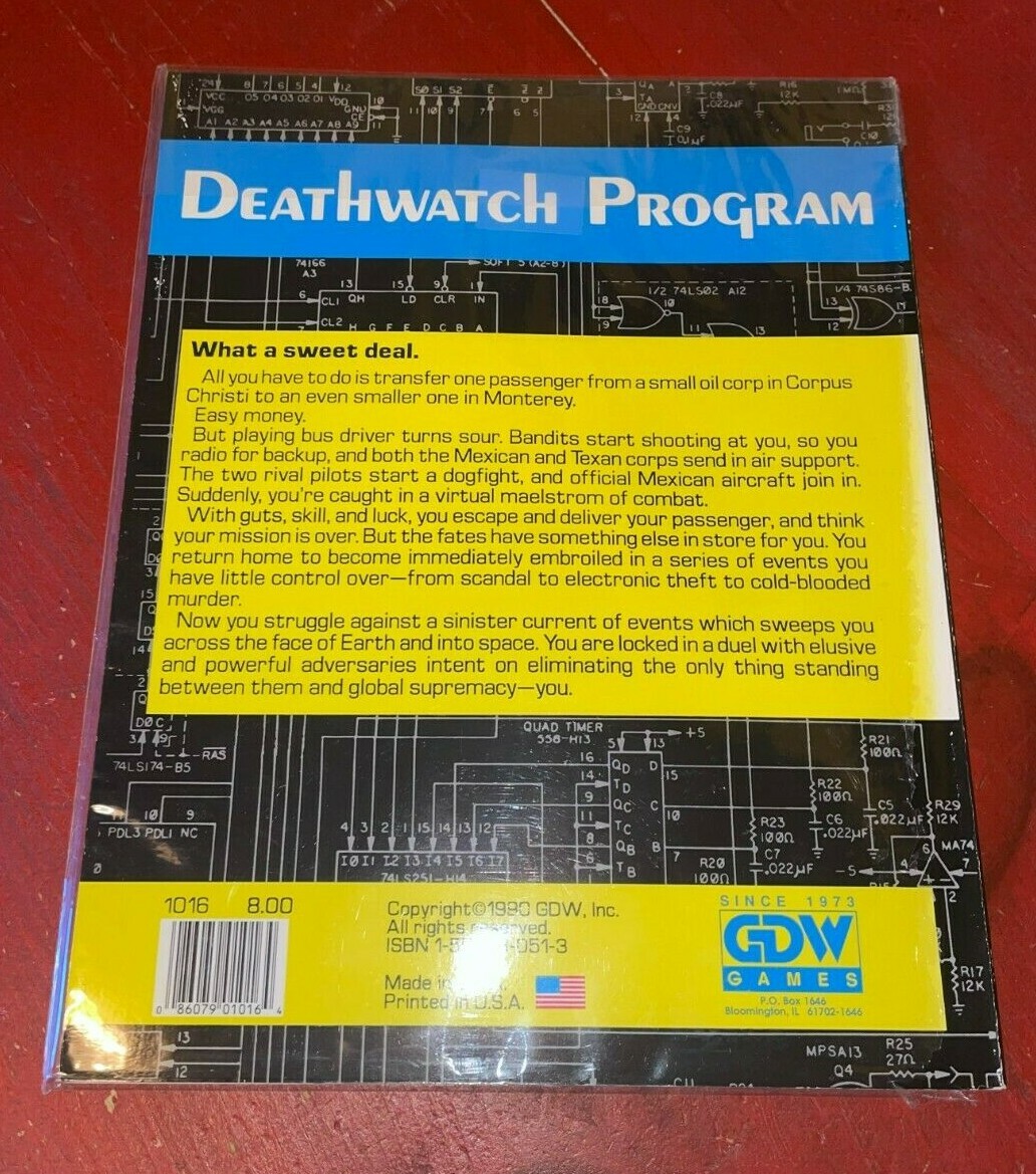 2300AD RPG Deathwatch Program 1016 Traveller GDW 1990