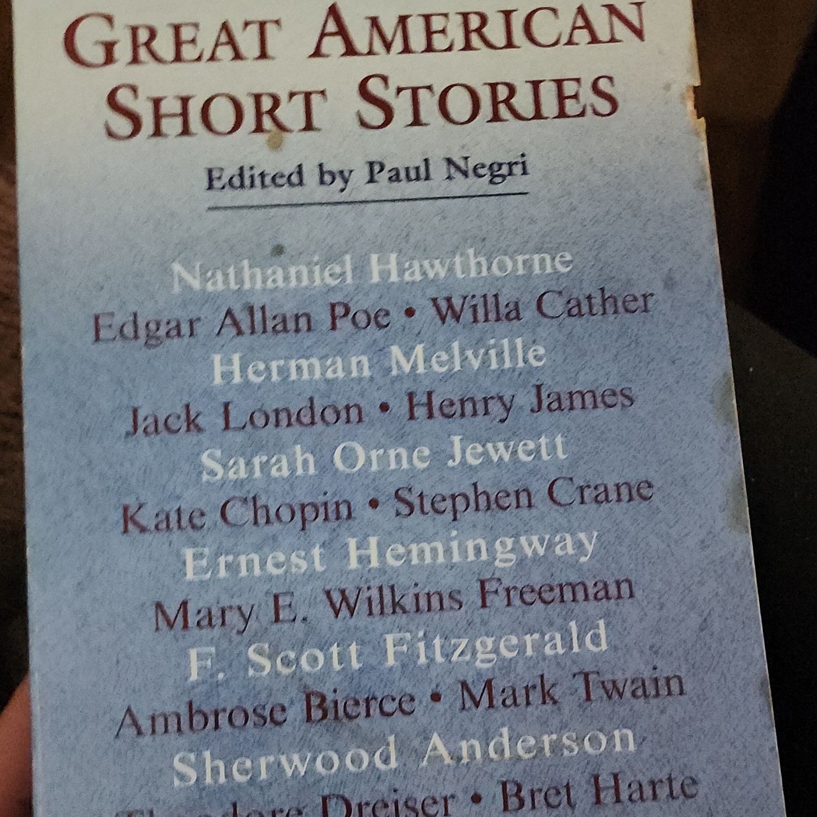 Great American Short Stories Paul Negri Dover Paperback 2002 Thrift Classics