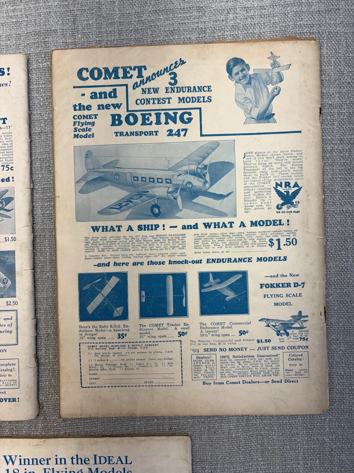 Vintage Universal Model Airplane News Magazine Lot 3 April Oct Nov PB USA Illus