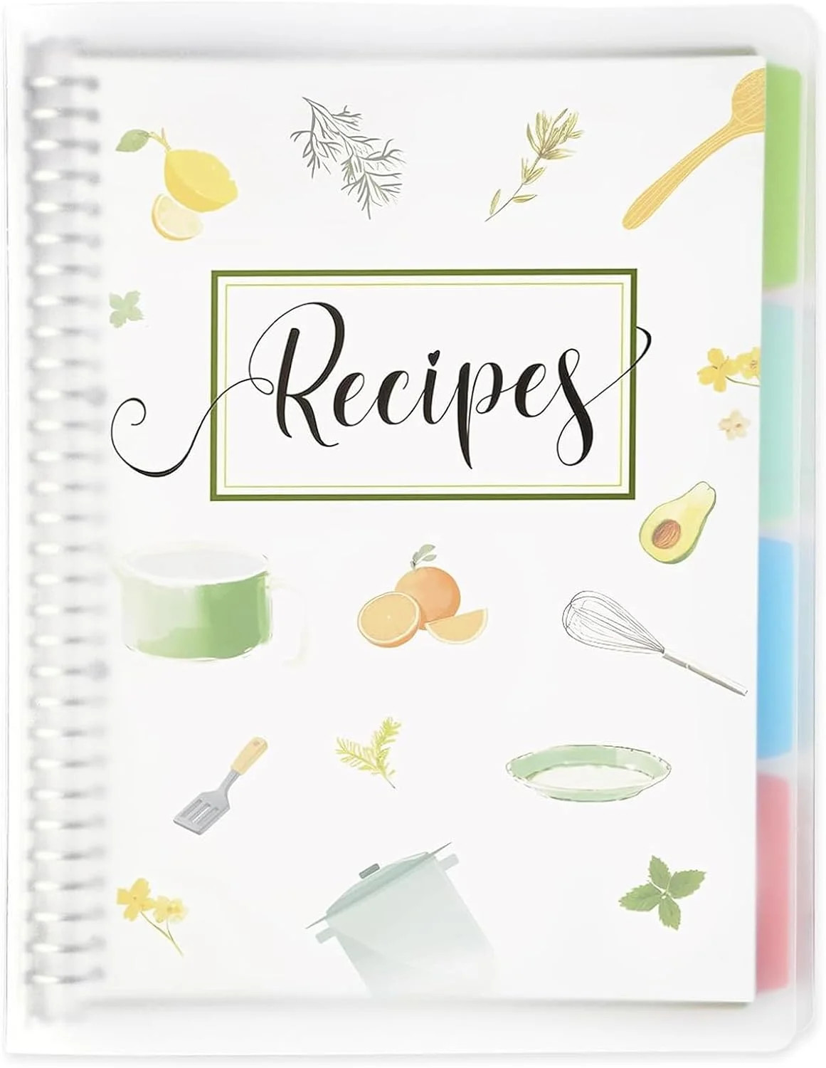8.5″ x 11″ Recipe Book to Write in Your Own Recipes, Personal Blank Recipe Noteb