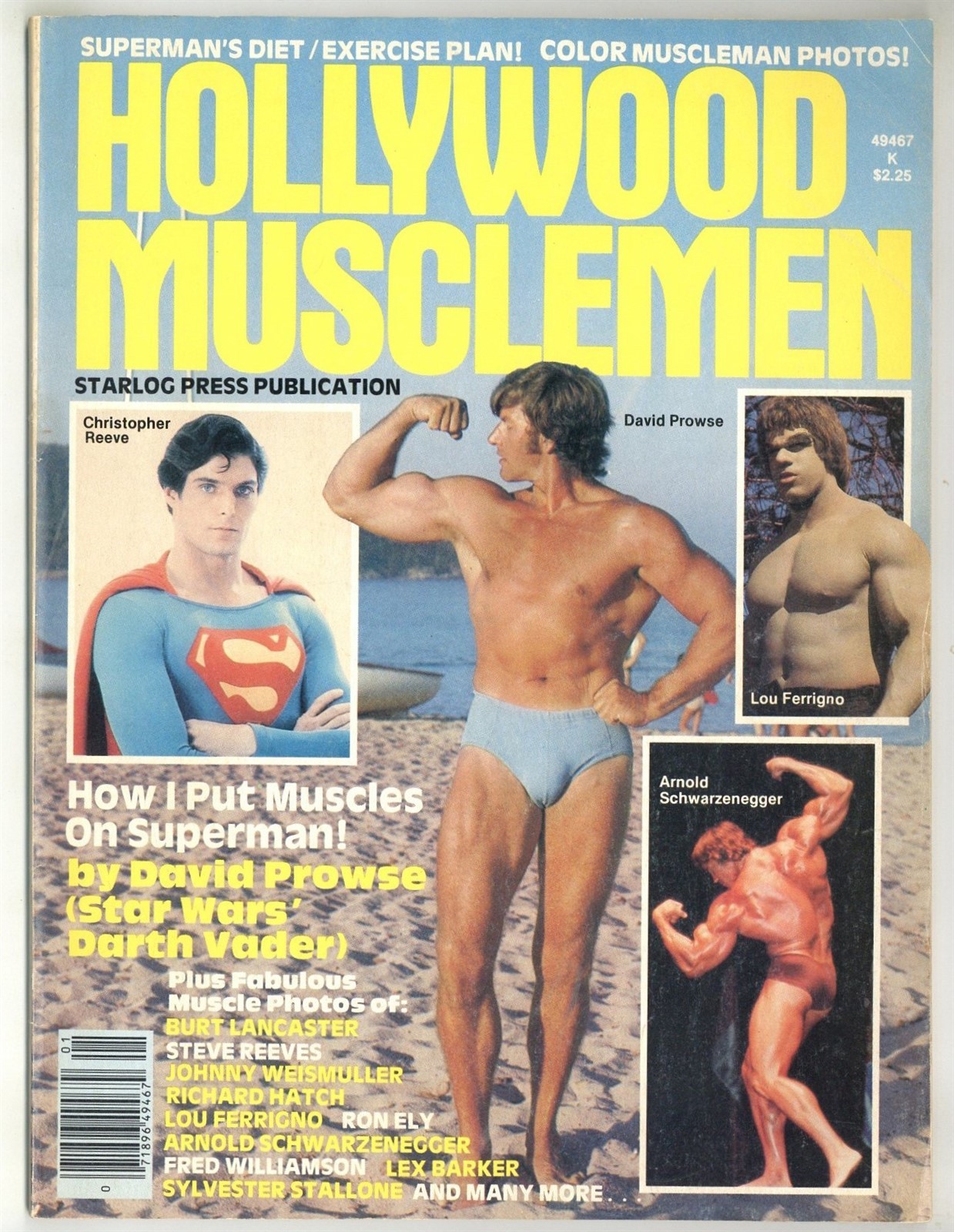 Hollywood Musclemen 1979 Christopher Reeves Superman, Schwarzenegger 76pg M38818