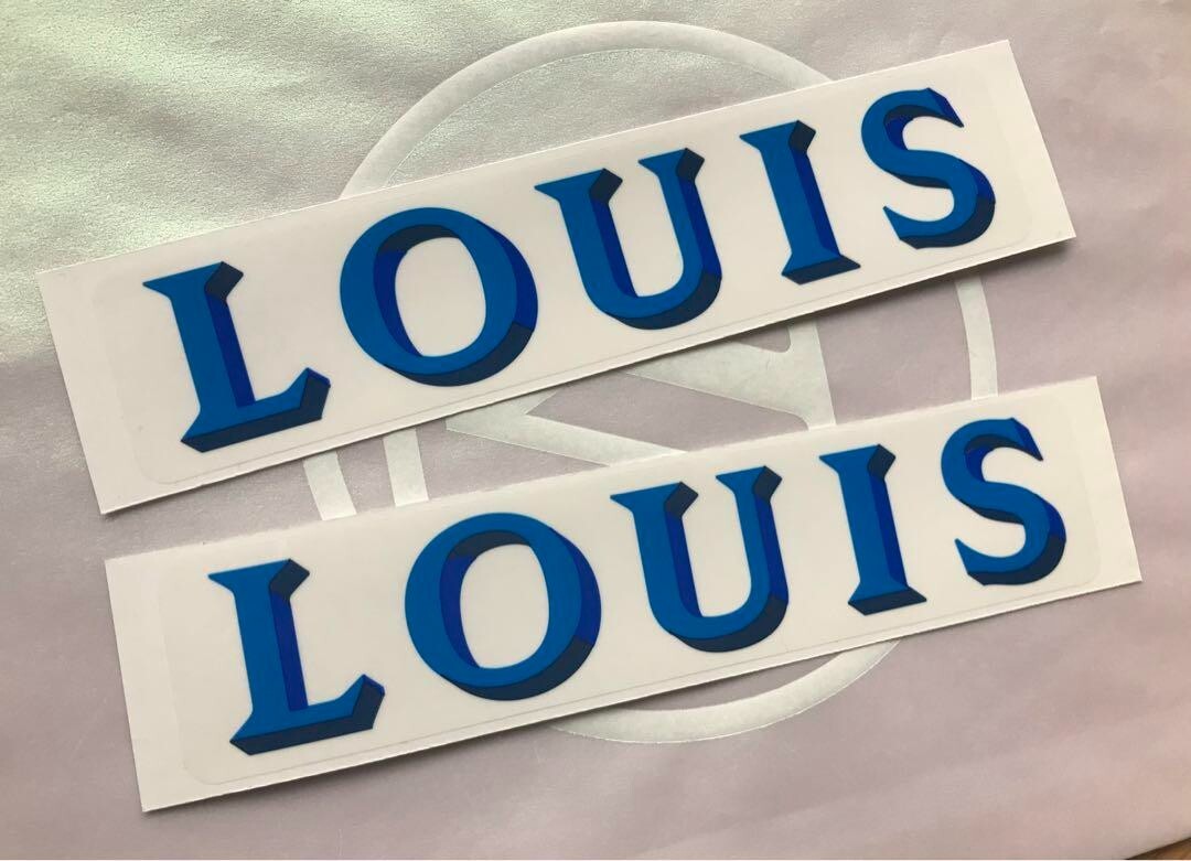 Louis Vuitton Sticker Set (2 Pieces) – Authentic Promotional Item 13.5 cm × 3 cm