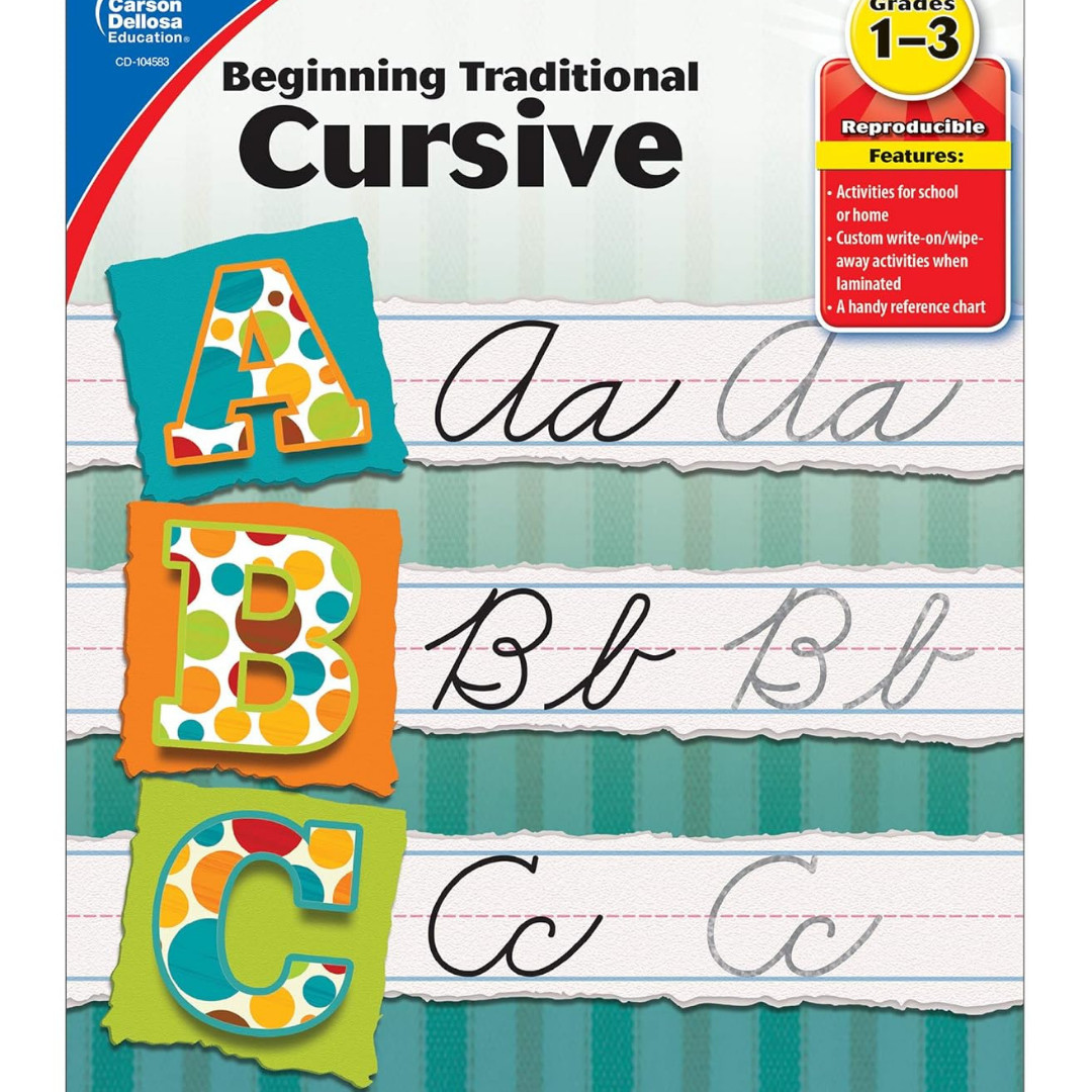 Beginning Traditional Cursive Handwriting Workbook for Kids Handwriting Pract..