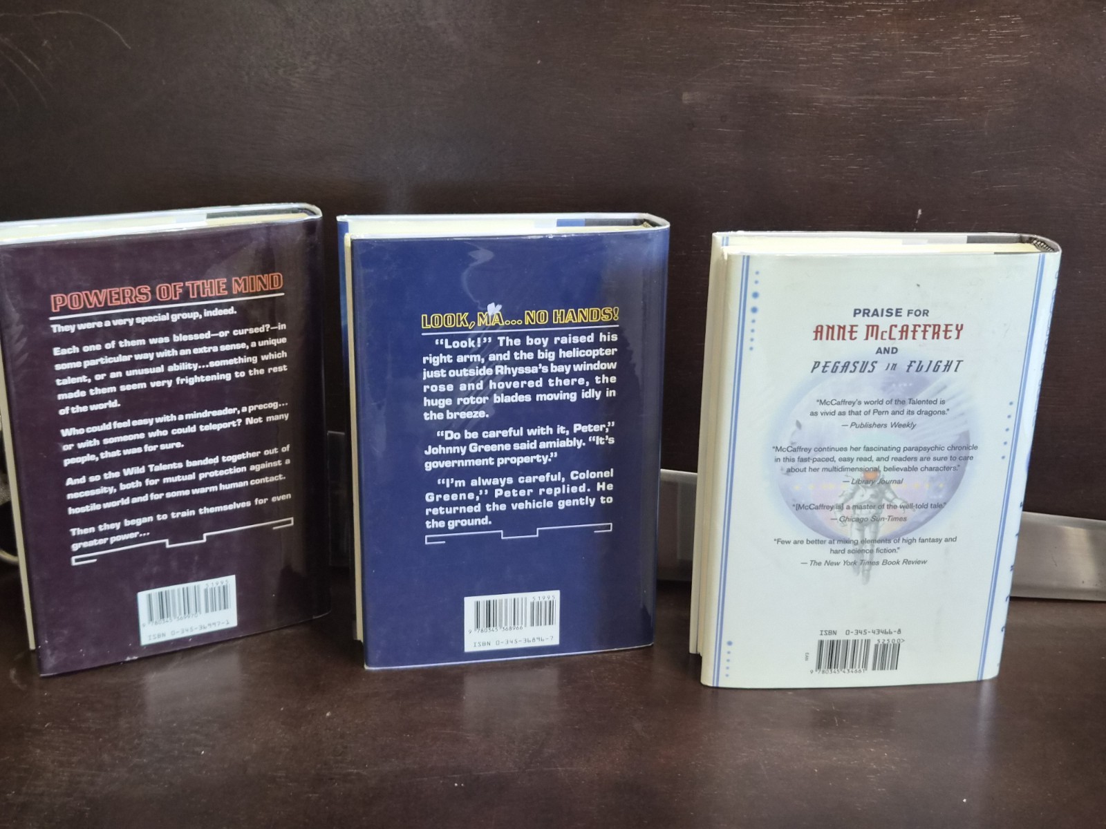 Anne McCaffrey Pegasus Talents Trilogy 3 Book Set 1st Print HCDDJ LN 1990-2000
