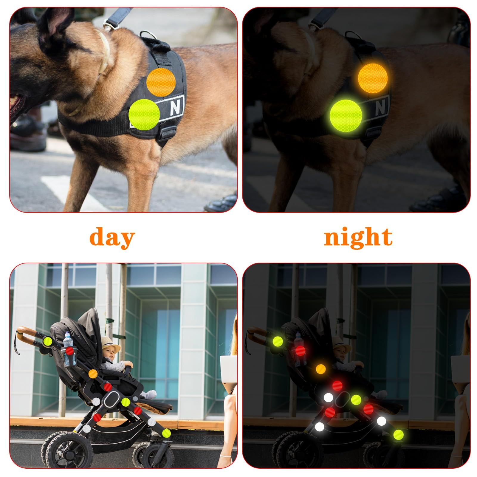 40Pcs HeavyDuty Waterproof Reflective Tape Stickers 5cm for Vehicle Safety