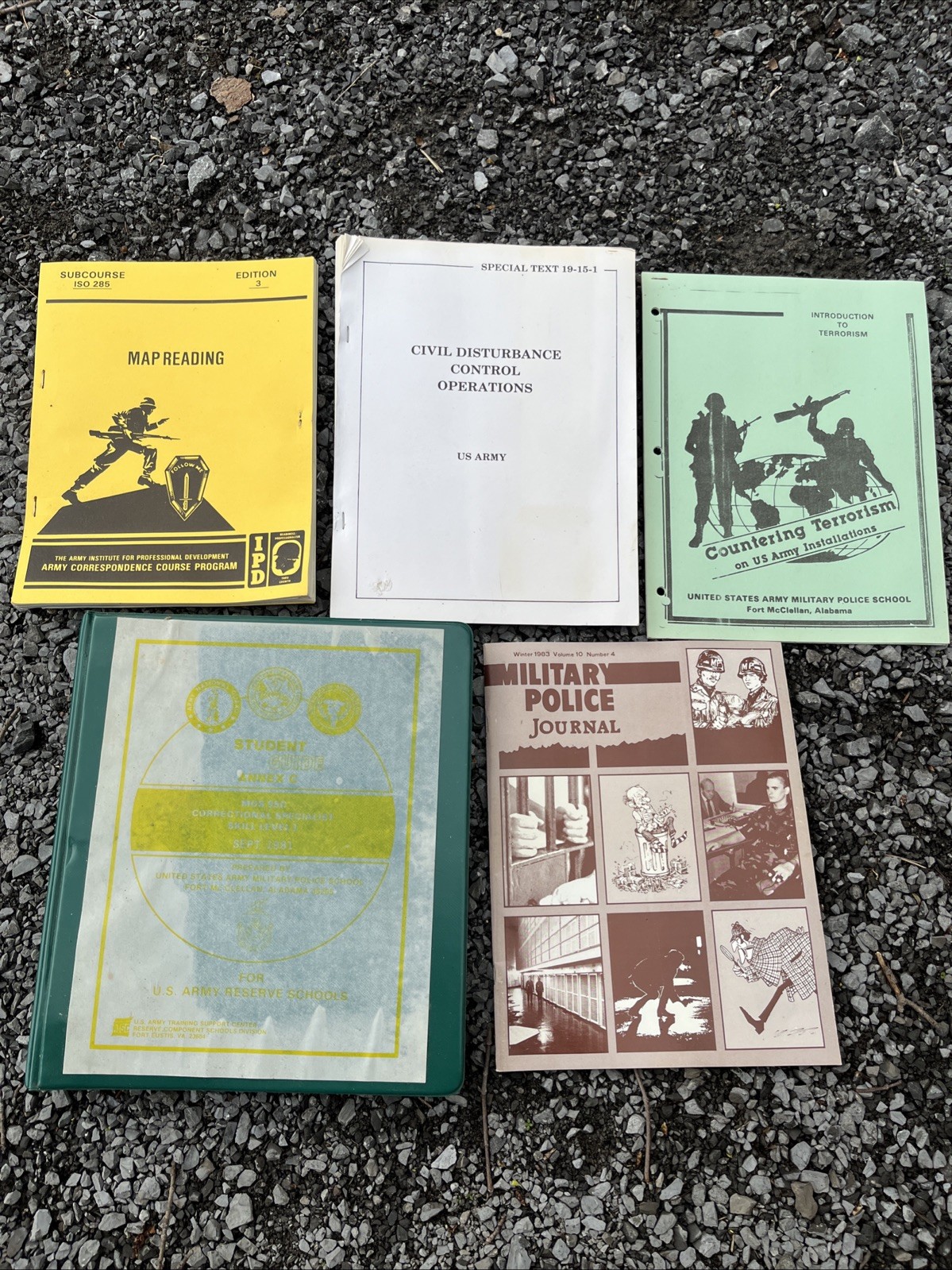 Vintage US Army Fort McClellan Student Guide Binder Pages Lot