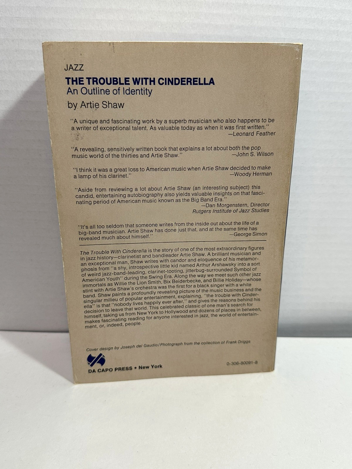 The Trouble with Cinderella: An Outline of Identity by Artie Shaw 1979 1st PB