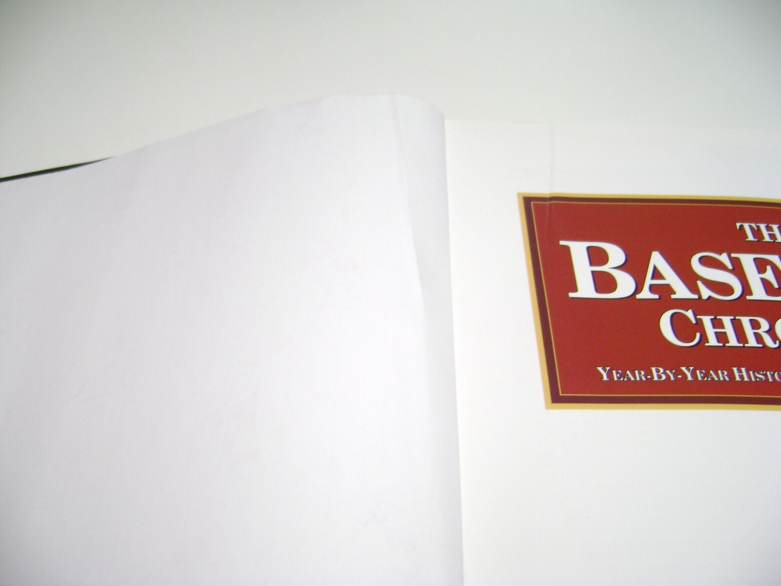 2001 Huge Hardcover Book The BASEBALL CHRONICLE Year By Year History, 656 pages