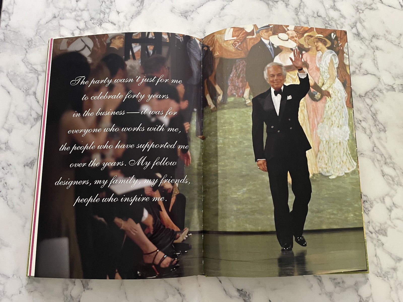 HUGE RARE 1st ED RALPH LAUREN 40TH ANNIV 88 PAGES FASHION DESIGN HARDCOVER BOOK
