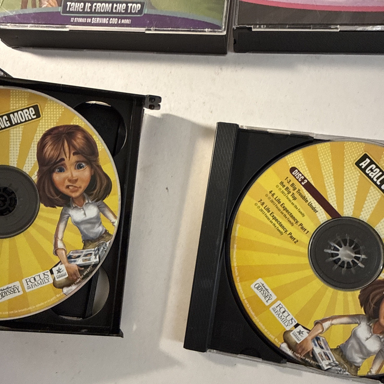 4 CD Sets (12 CDs)Adventures In Odyssey Focus On Family Audio Drama, 48 Episodes