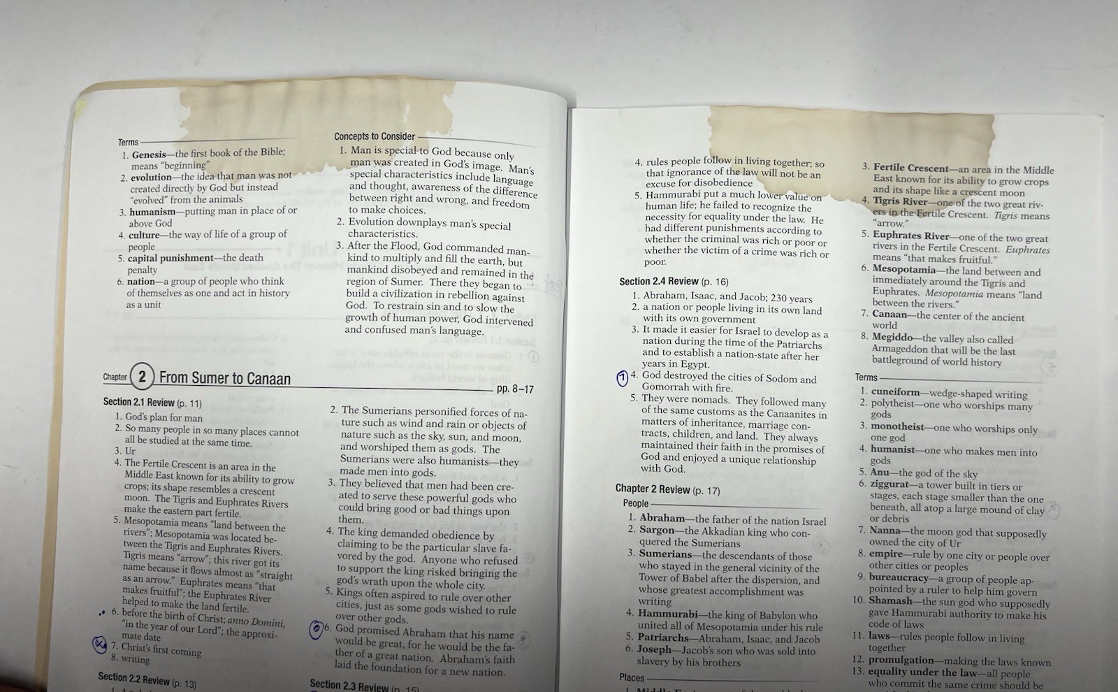Abeka History of the World set 5th ed. 7th gr tests quizzes activity READ