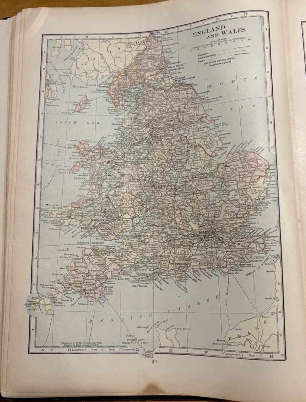Doubleday Page & Co’s Geographical Manual and New Atlas 1917 Vintage, 392 pp