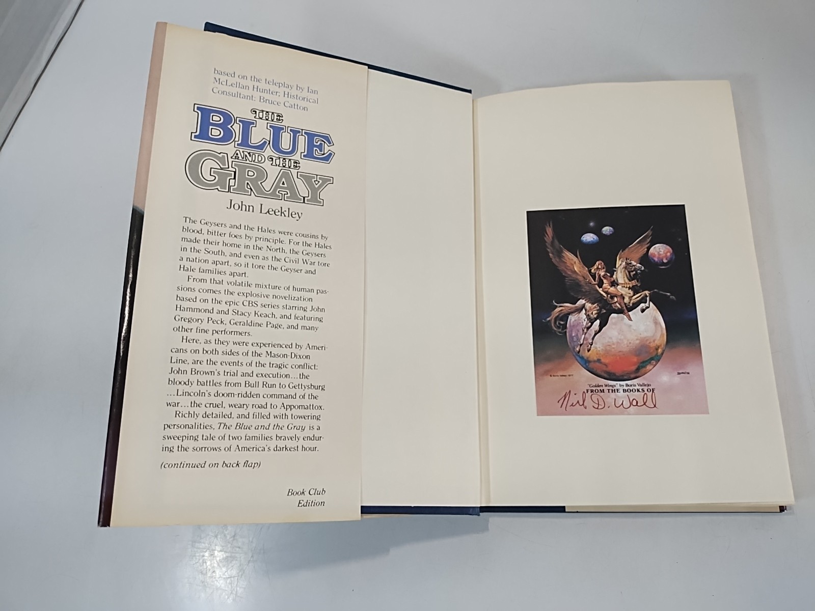 The Blue And The Gray By John Leekley ~ Vintage 1982 Hardcover with Dust Jacket