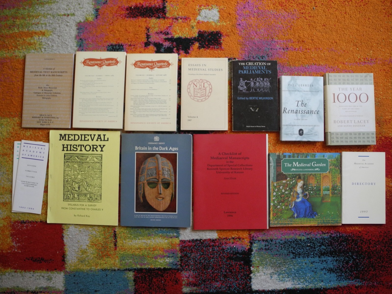 Medieval History Vintage Book Lot Middle Ages Renaissance Society Studies EuroUK