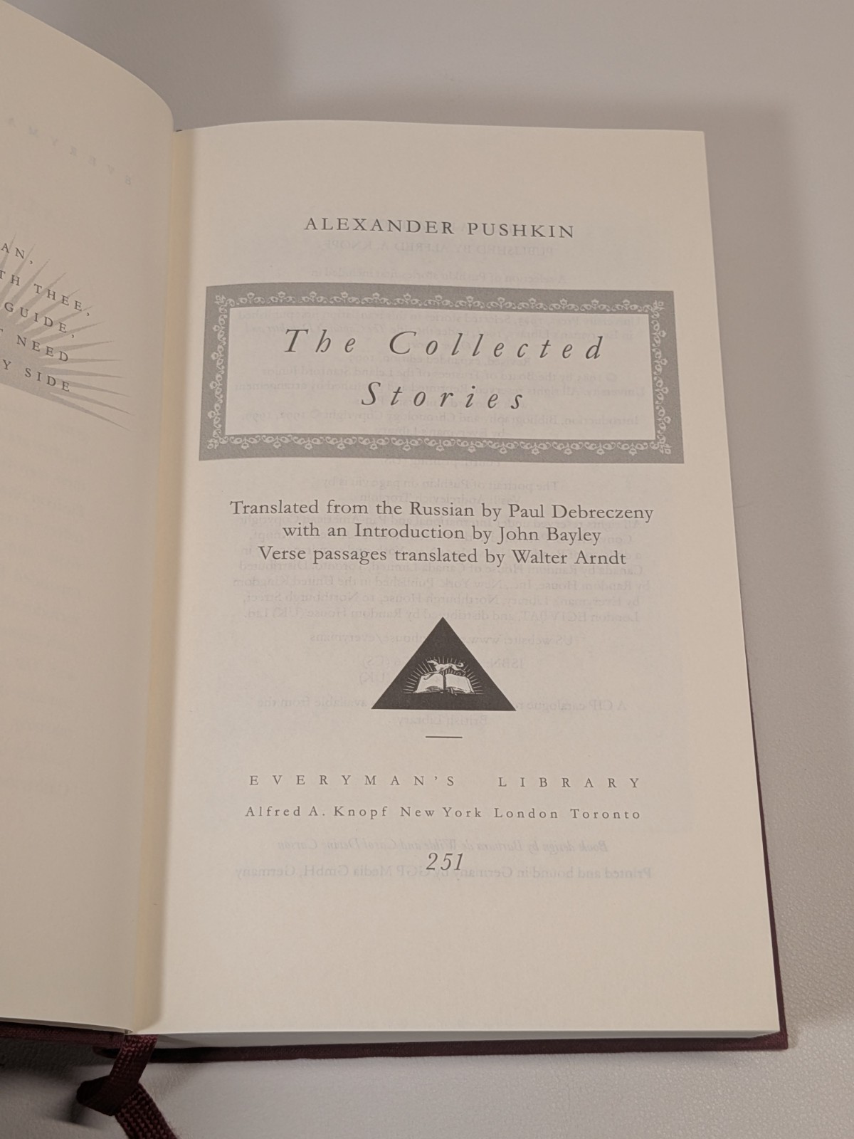 Alexander Pushkin: The Collected Stories Everymans Library Edition Hardcover