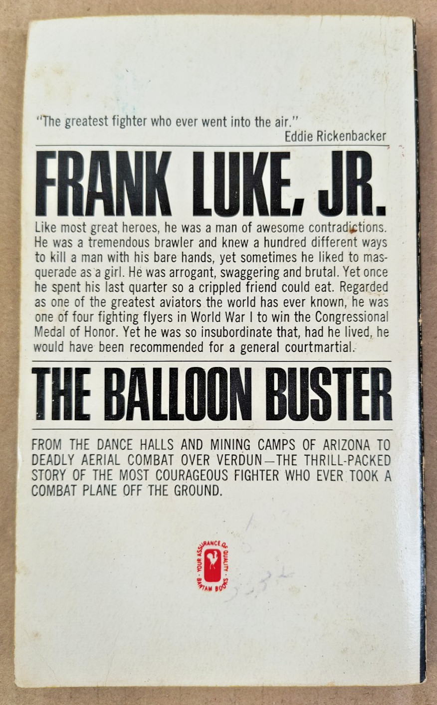 Norman S. Hall, The Balloon Buster, Paperback 1966