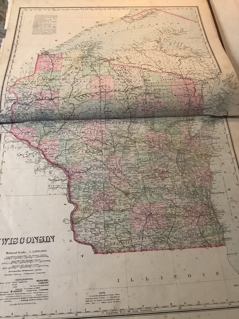 Wisconsin Atlas Plat Book Brown County 1889 History Color Maps Green Bay De Pere