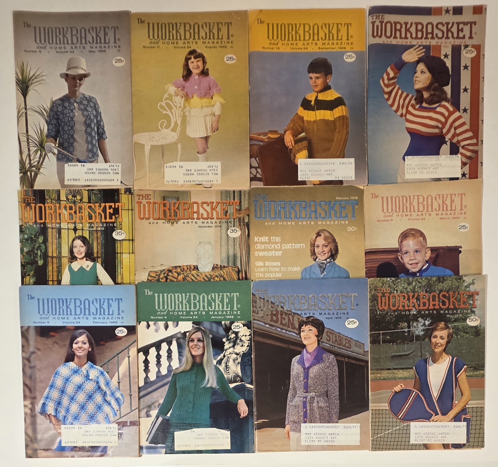 Lot 120 The Workbasket Illustrated Magazine From 1960’s – 1970’s Vintage Crochet