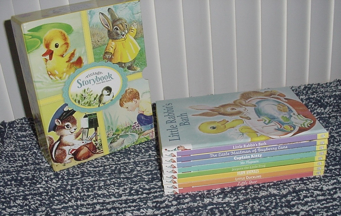 Vtg Storybook Time Well Spent Animal Stories 8-Vol HC Set Cottage Door Press VGC