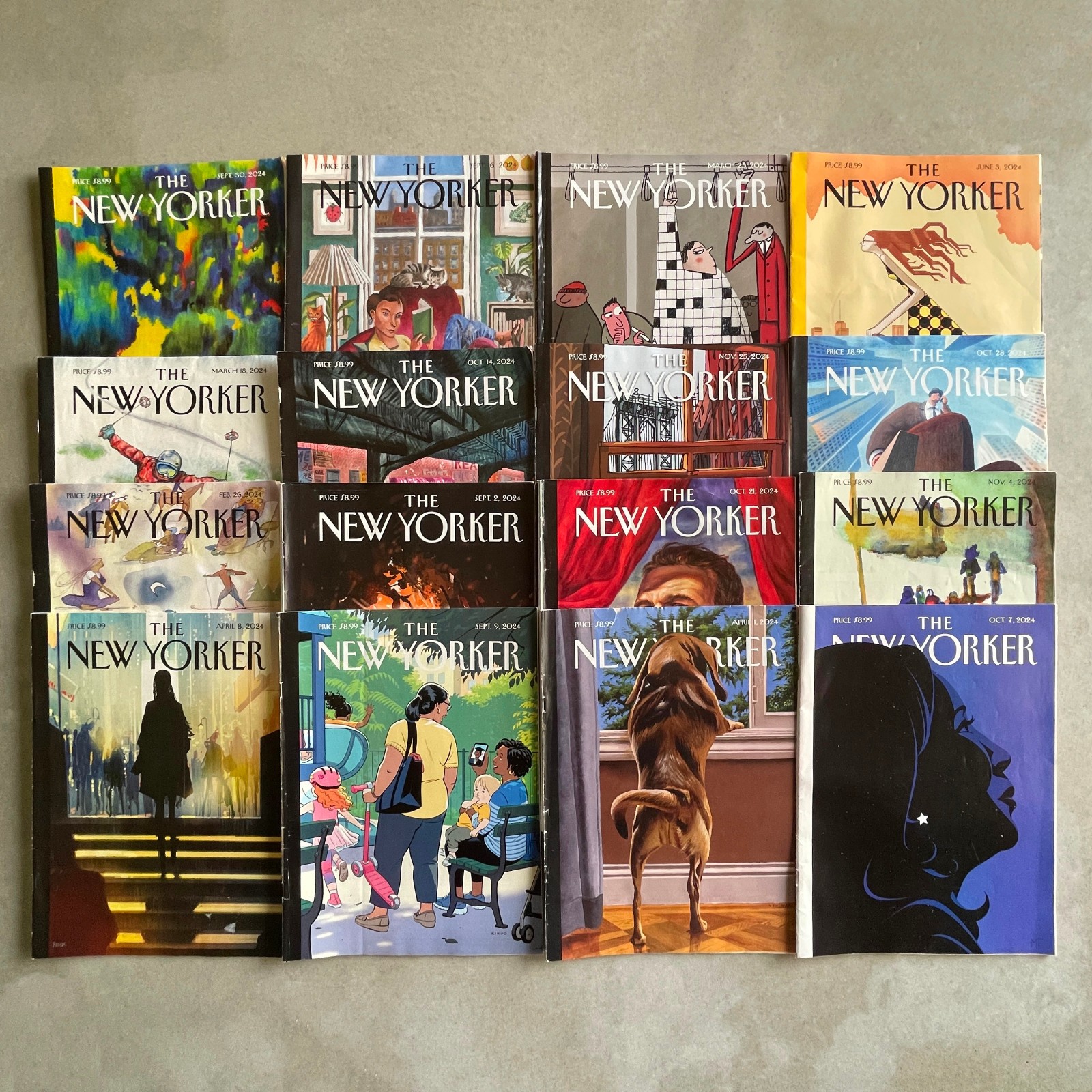 16 New Yorker Magazine 2024 Issues • No Subscription Labels