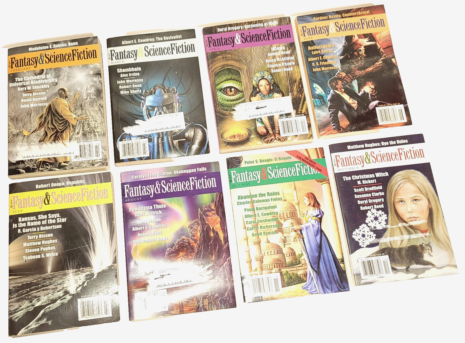 The Magazine of Fantasy & Science Fiction 2006 Lot of 8
