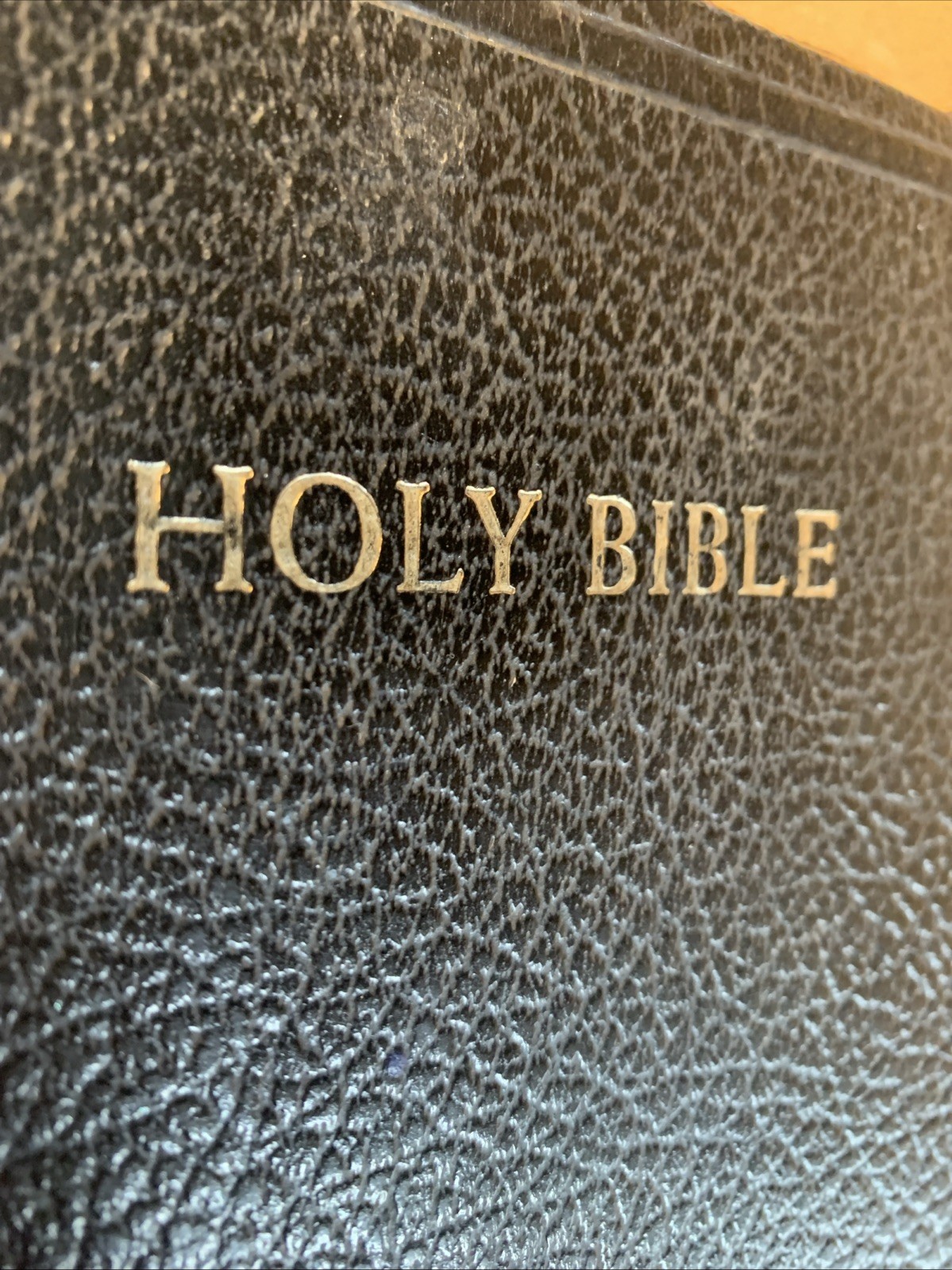 Vintage Holy Bible KJV American Bible Society Zipper Red Edges Maps Leather