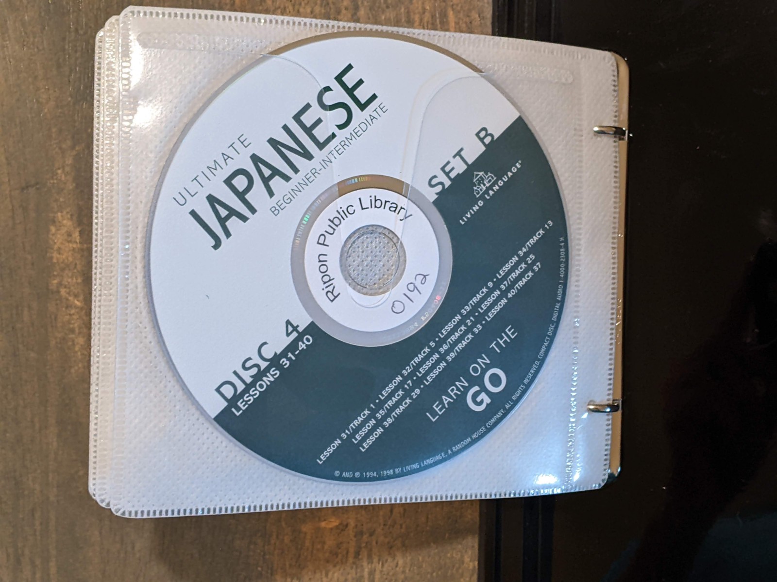 Ultimate Japanese Beginner Intermediate 7 CD Book Living Language Missing 1 Disc