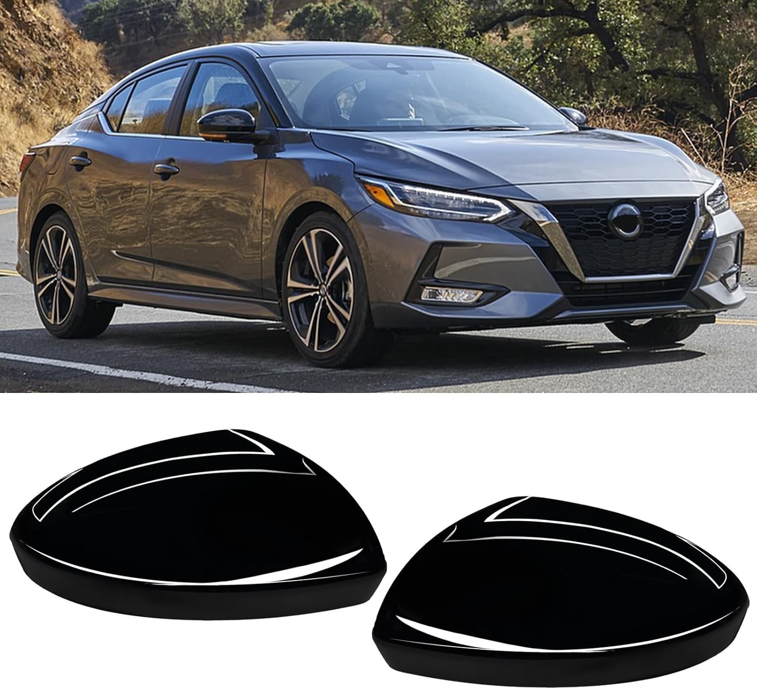 Compatible with Nissan Sentra 2020 2021 2022 2023 2024 Side Mirror Cover Repl…