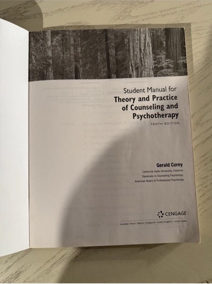 Student Manual for Corey’s Theory and Practice of Counseling and Psychotherapy