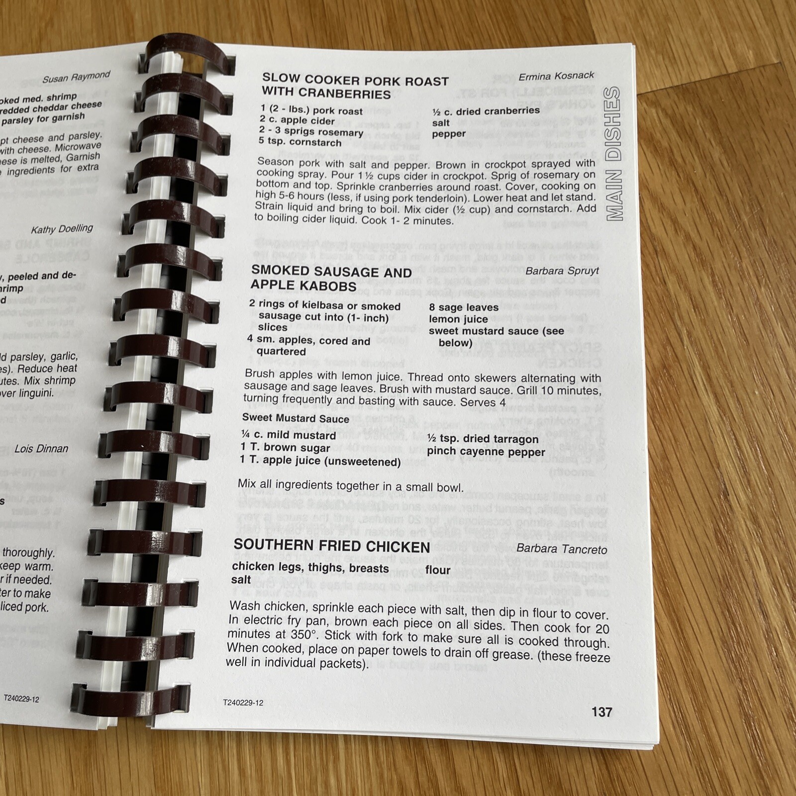Our Lady Of The Cape Cookbook ( Brewster MA ) Spiral Bound 250 Pages 2012 147P