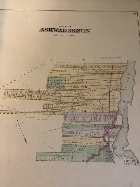 Wisconsin Atlas Plat Book Brown County 1889 History Color Maps Green Bay De Pere