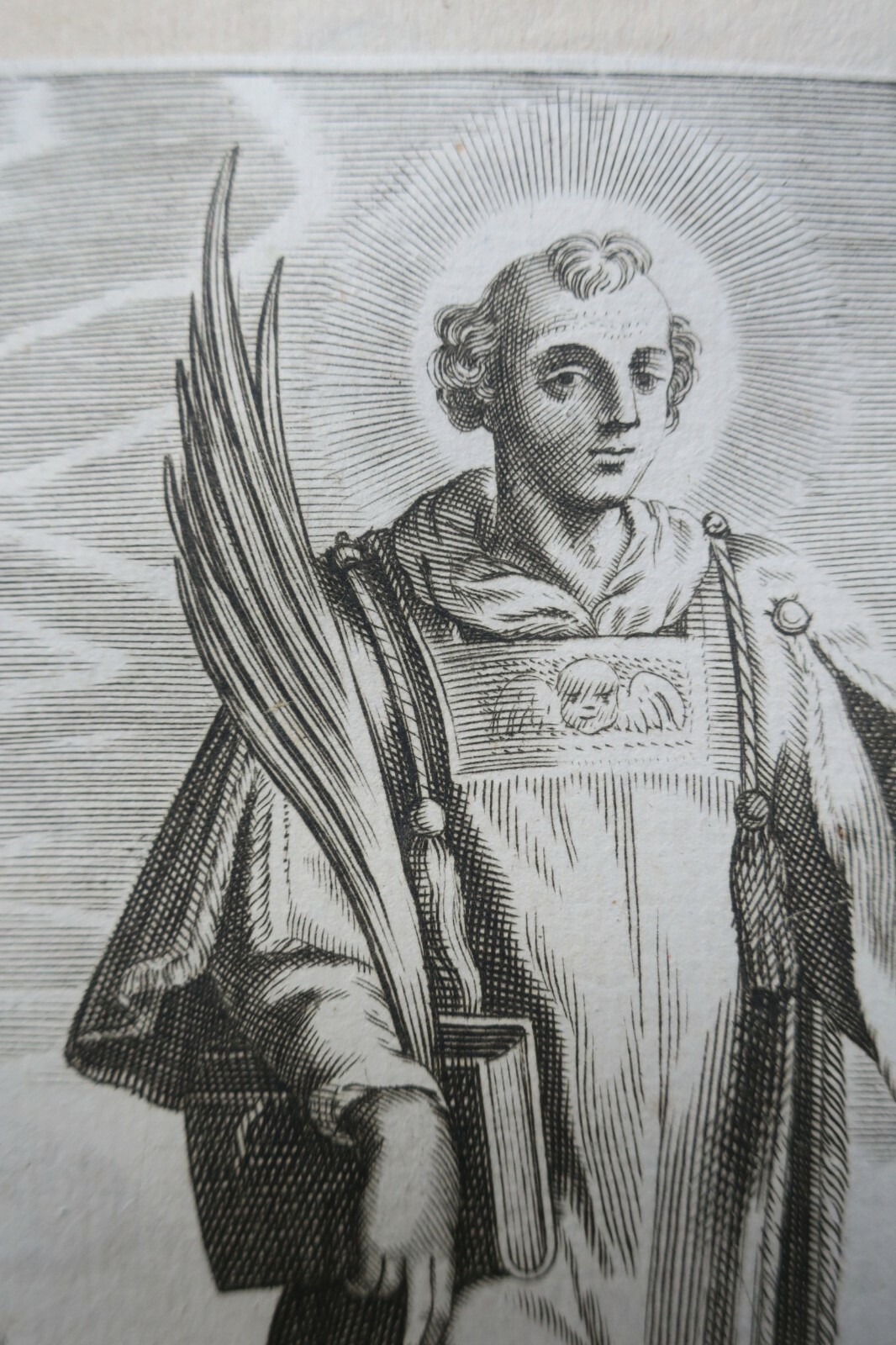 Pious Engraving 17th 90 X 140 Mm