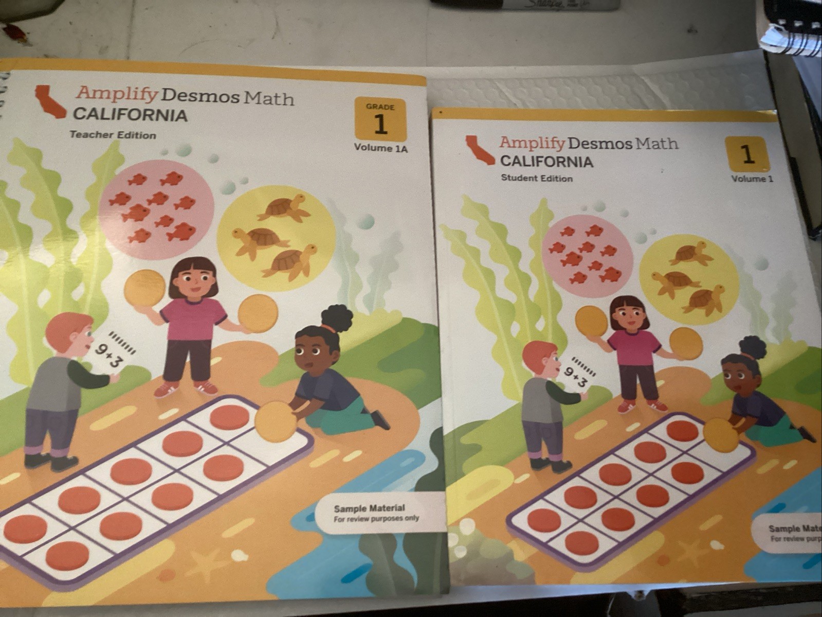Lot 8 Amplify Desmos Math Grade 1 Teacher Ed Vol 1A 1B Ca Student Vol 1 Ancillar