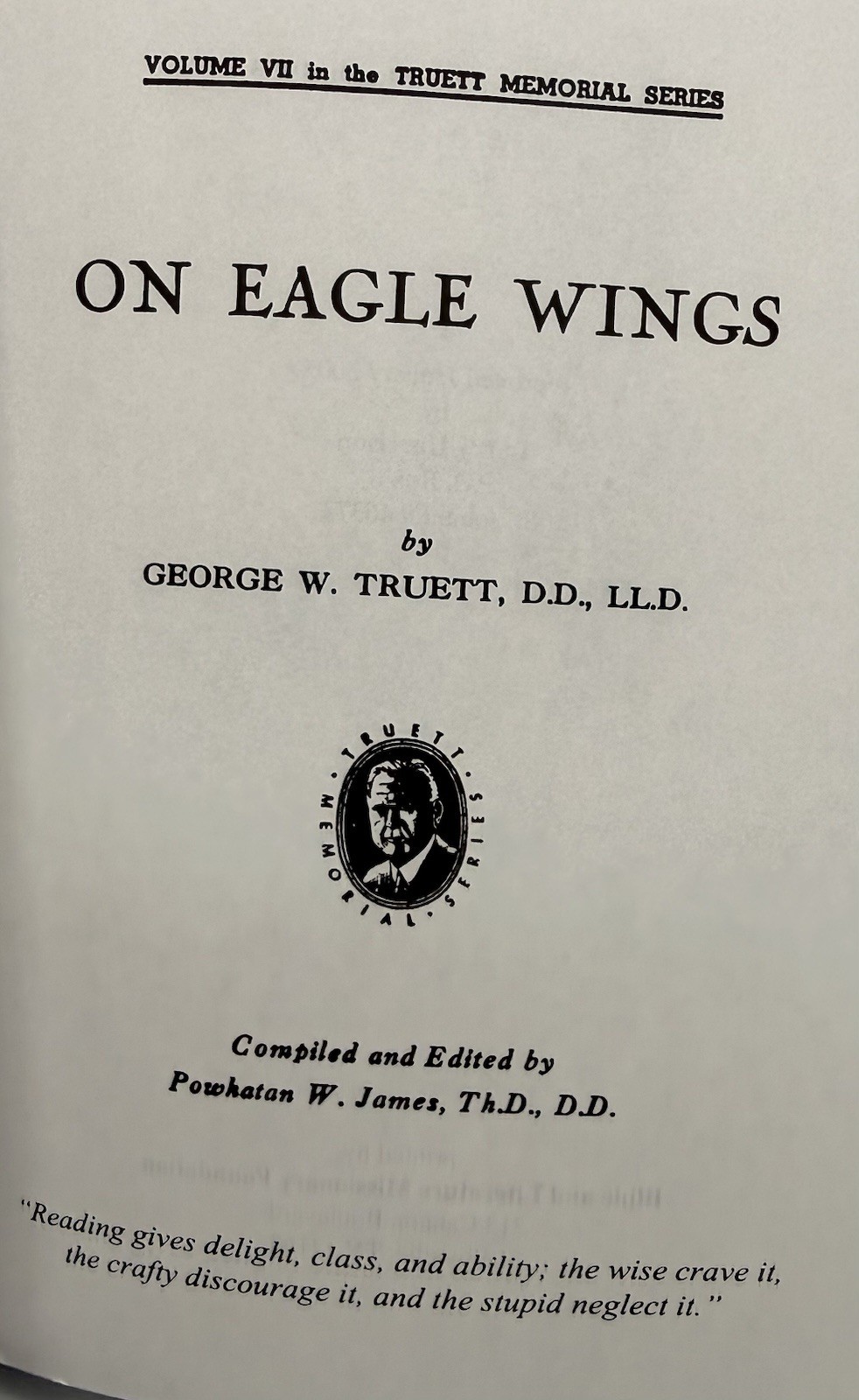 1953 GEORGE W. TRUETT On Eagle Wings Red Coffee Table Book Hardcover